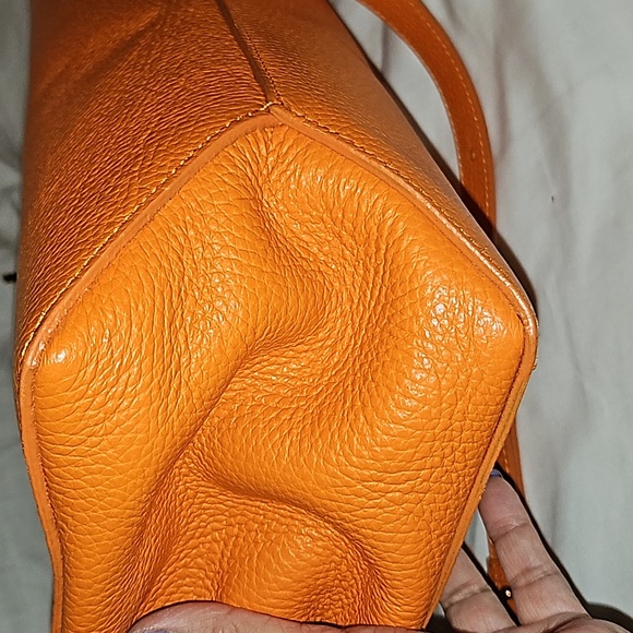 Orange Leather Tote Bag - Picture 5 of 16